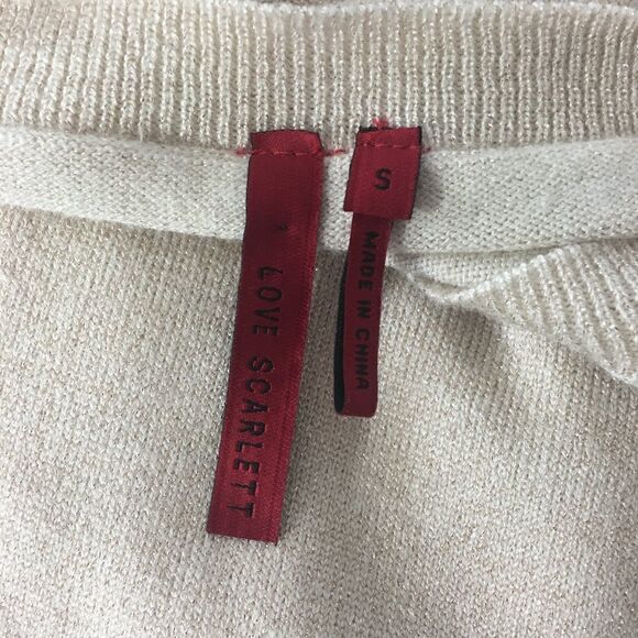 Love Scarlett Champagne with Gold Thread Sweater Size S - Picture 4 of 4